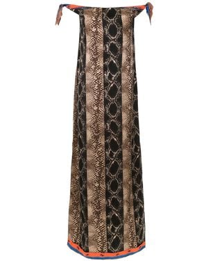Amir Slama Off The Shoulder Long Dress - Natural