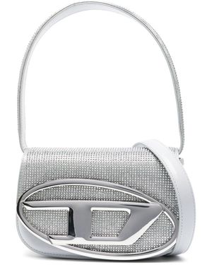 DIESEL Borsa A Spalla Con Strass 1Dr - Grigio