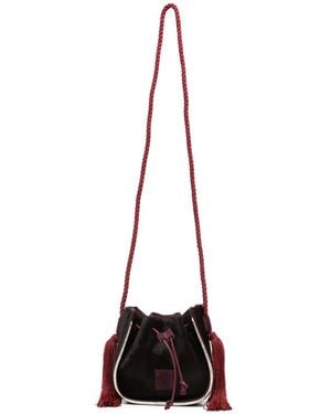 forte_forte Bolso De Hombro Con Borla Y Cordones - Blanco