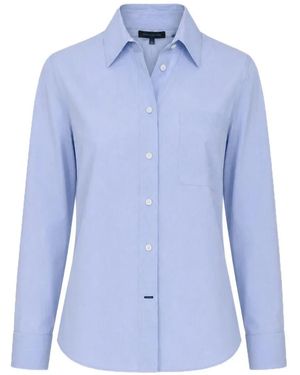 Patrick Assaraf Striped Long-Sleeve Shirt - Blue