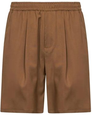 D4.0 Short À Design Plissé - Marron