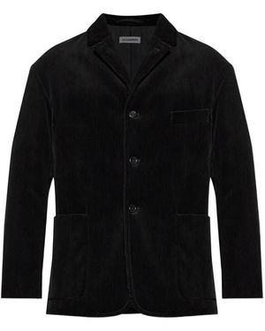 Jil Sander Corduroy Button-Up Blazer - Black