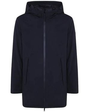 People Of Shibuya Zip-Fastening Hooded Coat - Blue