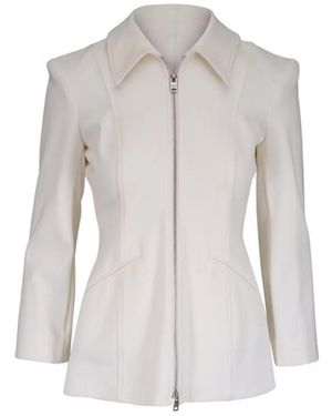 Veronica Beard Willis Zip Fitted Jacket - Gray