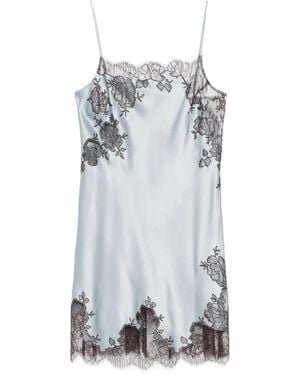 Carine Gilson Satin Slip Dress - Grey
