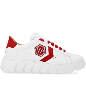 Philipp Plein Hexagon Lo-Top Trainers - White