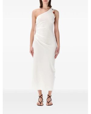 Sessun Robe Leite À Une Épaule - White