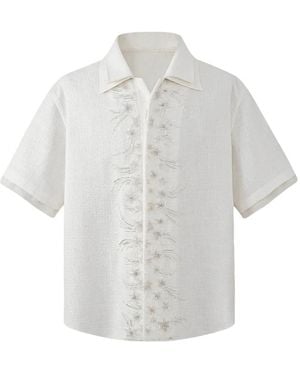 BIRTH OF ROYAL CHILD Hexa Layered Embroidered Shirt - White