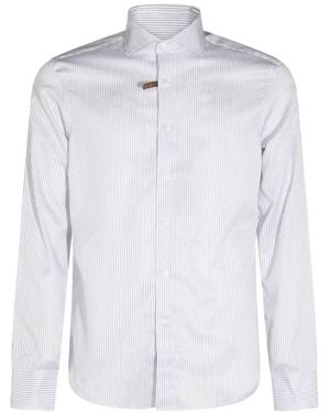 Canali Camisa A Rayas Verticales - Blanco