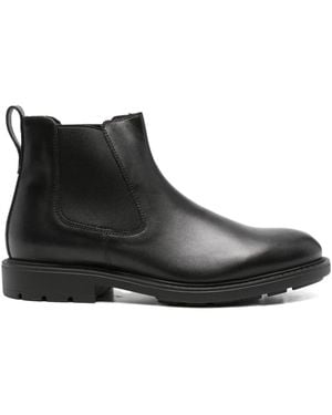 Nero Giardini Elasticated-Panel Leather Boots - Black