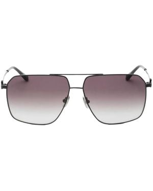 Ferragamo Gancini Geometric-Frame Sunglasses - Black