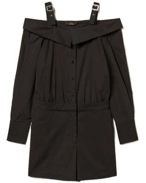 Twinset Buckle-Straps Playsuit - Black