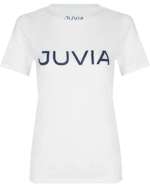 Juvia Christina T-Shirt mit Logo-Detail - Weiß