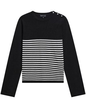agnès b. Marvin Striped Jumper - Black