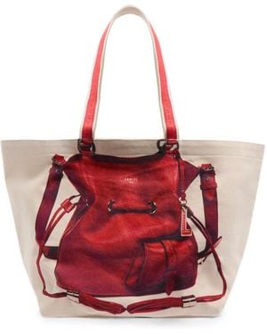 Lancel My Flirt Printed Tote Bag - Red