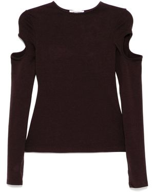 Low Classic Sleeve Hole T-Shirt - Brown