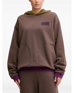 EA7 Long-Sleeve Reversible Hoodie - Brown