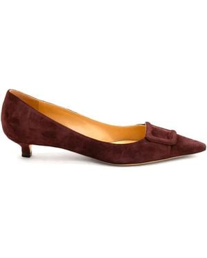 Francesco Russo 30Mm Buckle Court Shoes - Brown