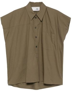 THE M.. Philip Short-Sleeve Button-Fastening Shirt - Green