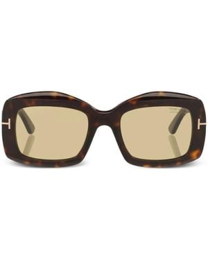 Tom Ford Venetia Metal-Detail Sunglasses - Natural