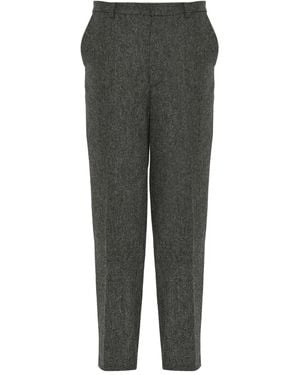 Yves Salomon Pantalon En Tweed À Coupe Droite - Gris