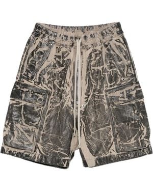 Rick Owens Ausgeblichene Cargo-Shorts - Grau