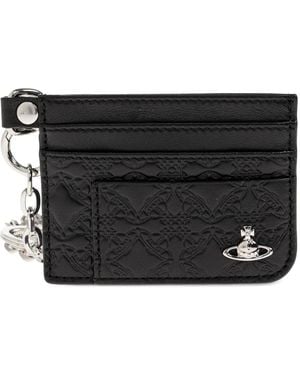 Vivienne Westwood Orb-Embossed Leather Cardholder - Black
