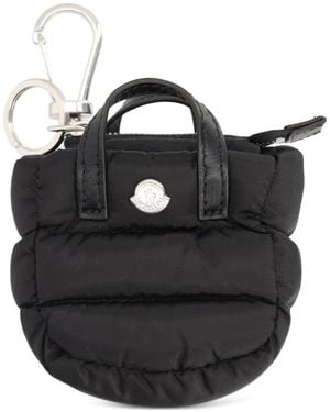 Moncler Quilted Keychain - Black