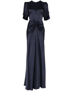 Victoria Beckham Draped-waist maxi dress - Blau