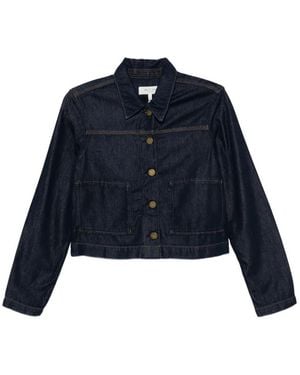 Rag & Bone Adrianna Buttoned Pocket Jacket - Blue