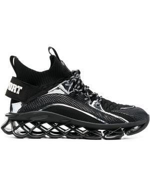 Philipp Plein Paneled Low-Top Sneakers - Black