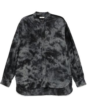 CALMLENCE Striped Shirt - Black