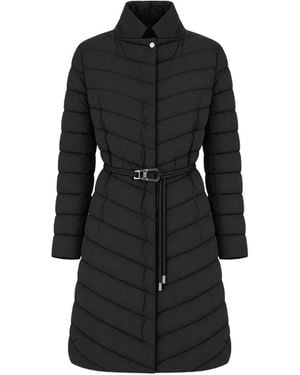 Moorer Belted Quilted Jacket - Black