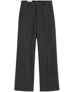 Ami Paris Dark Wide Leg Pants - Gray