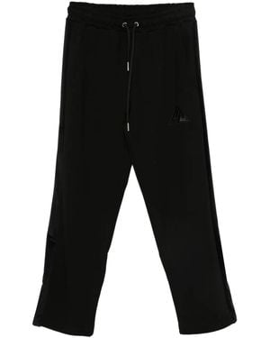 Les Hommes Logo-Embroidered Track Pants - Black