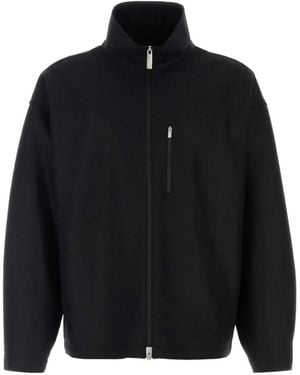 Laminar Zip-Up Wool Lightweight Jacket - Black