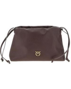Pinko Small Leather Shoulder Bag - ブラウン