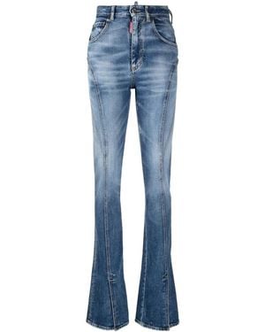 DSquared² High-Waisted Flared Jeans - Blue