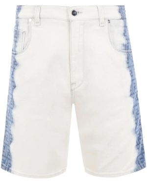 Fendi Jeans-Shorts Mit Bleach-Effekt - Weiß