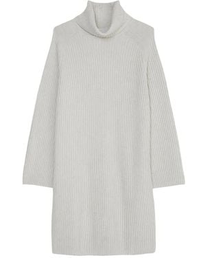 Marc O' Polo Turtleneck Ribbed Mini Dress - White