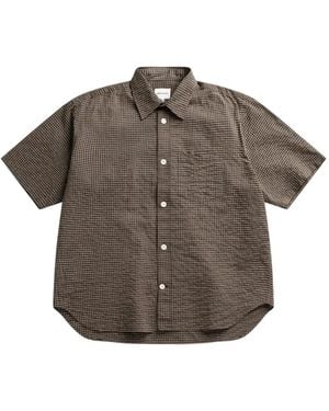 Norse Projects Checked Shirt - Brown