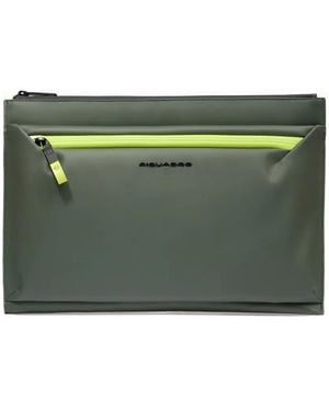 Piquadro Water-Resistant Clutch Bag - Green