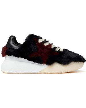 Stella McCartney Sneakers Loop Con Finta Pelliccia - Nero