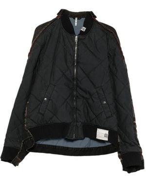 Maison Mihara Yasuhiro Gesteppte Jeansjacke - Schwarz