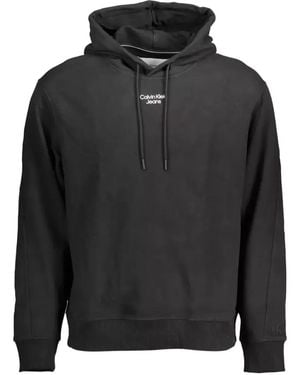 Calvin Klein Logo-print Drawstring Hoodie - Black
