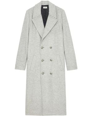 Zadig & Voltaire Mulan Double-Breasted Coat - Grey