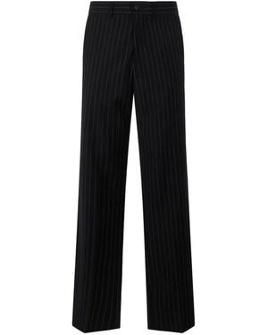 Philipp Plein Pinstriped Trousers - Black