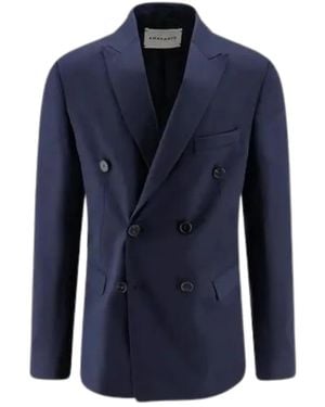 Amaranto Double-Breasted Blazer - Blue