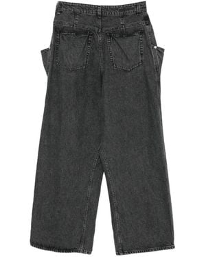 Hed Mayner Panelled Wide-Leg Jeans - Grey