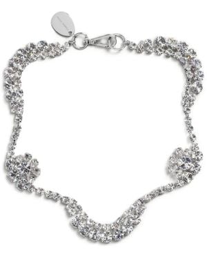Simone Rocha Scalloped Sepal Crystal Necklace - Metallic